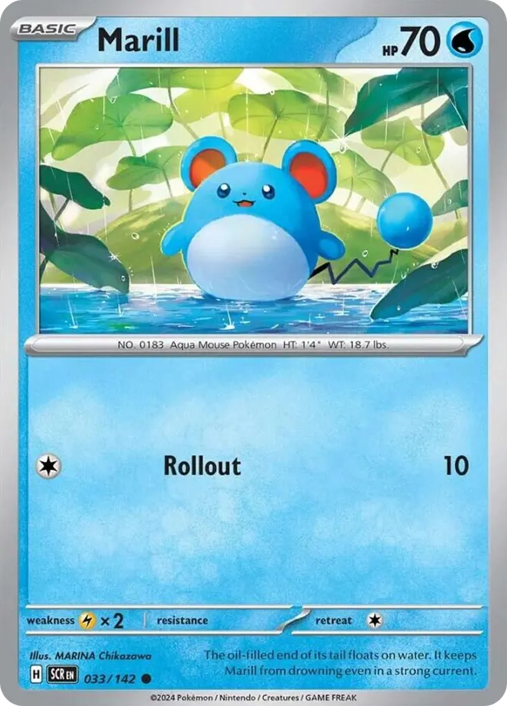 Marill — Stellar Crown 33 Pokémon card