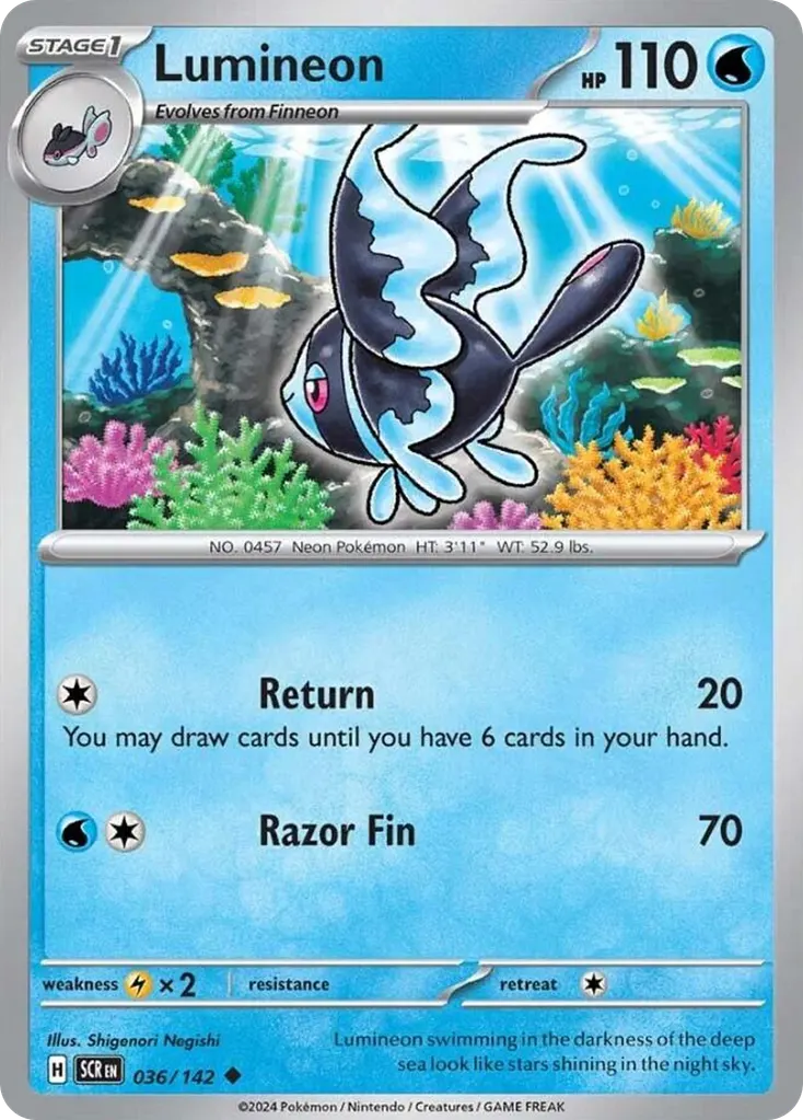 Lumineon — Stellar Crown 36 Pokémon card