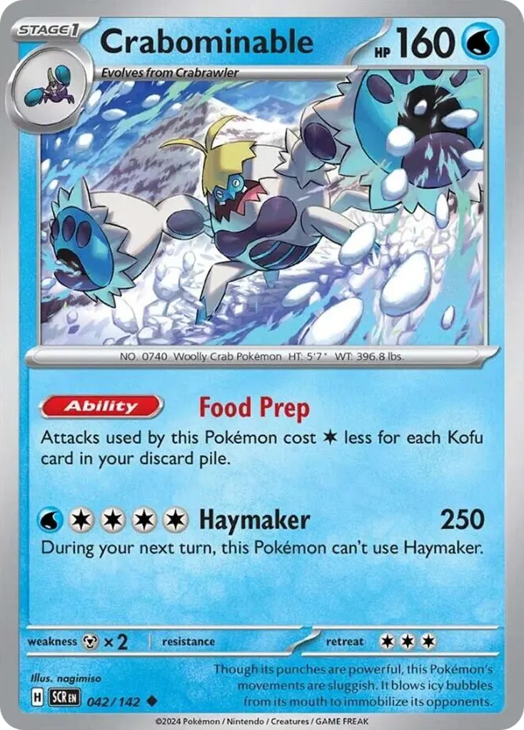 Crabominable — Stellar Crown 42 Pokémon card