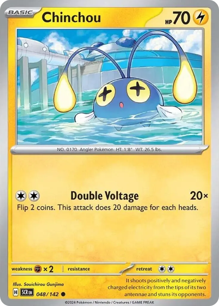 Chinchou — Stellar Crown 48 Pokémon card