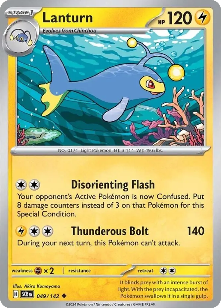 Lanturn — Stellar Crown 49 Pokémon card