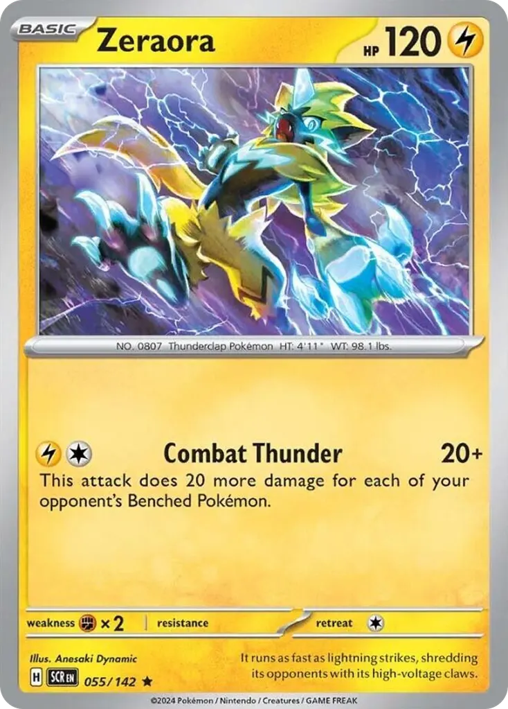 Zeraora — Stellar Crown 55 Pokémon card