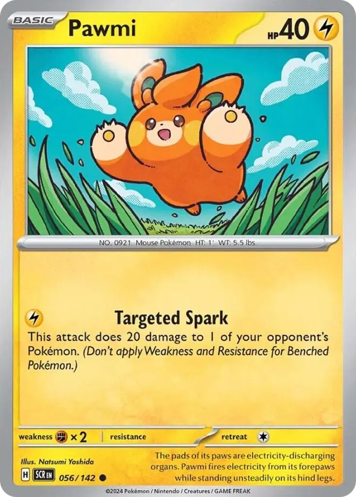 Pawmi — Stellar Crown 56 Pokémon card