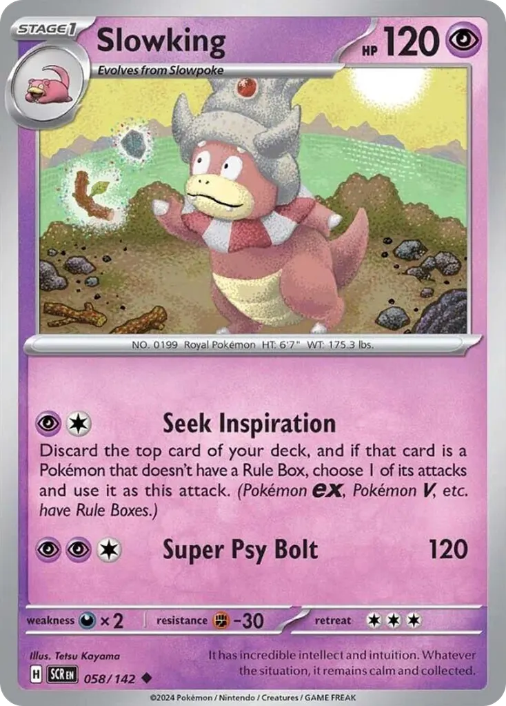 Slowking — Stellar Crown 58 Pokémon card