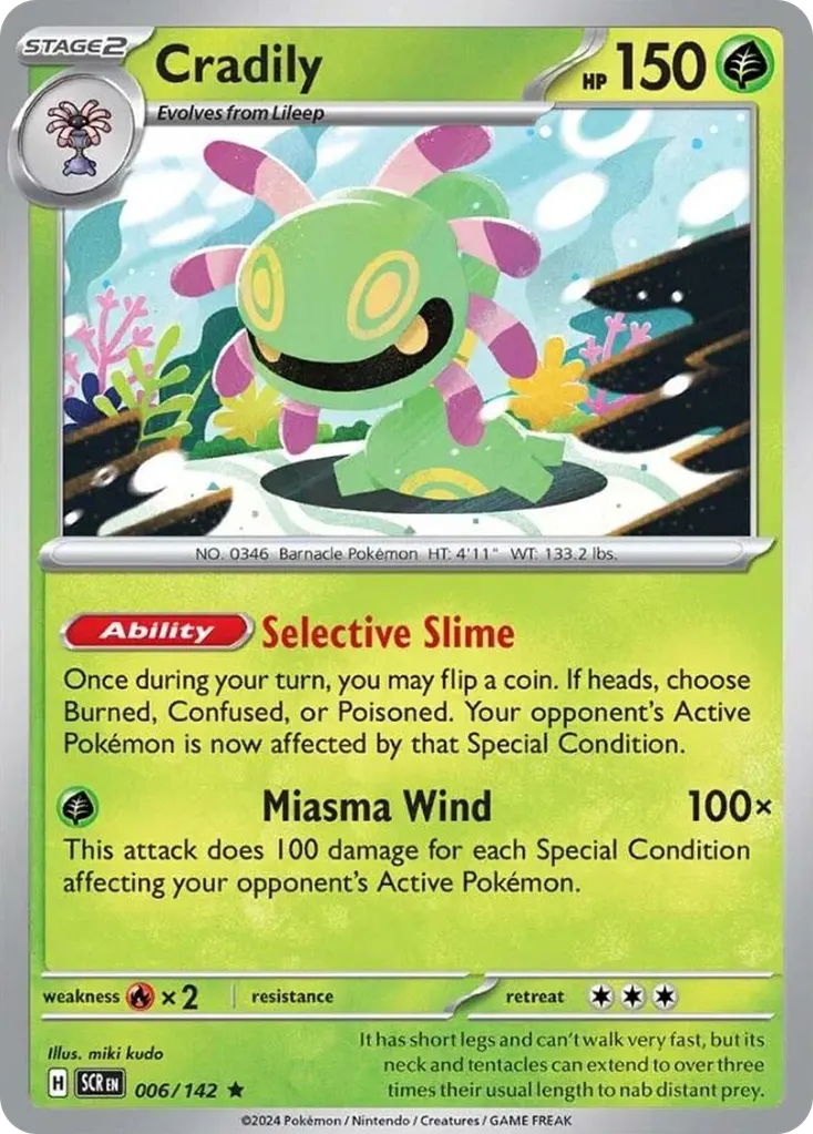 Cradily — Stellar Crown 6 Pokémon card