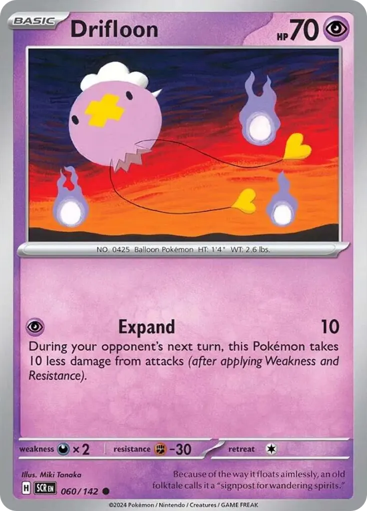 Drifloon — Stellar Crown 60 Pokémon card