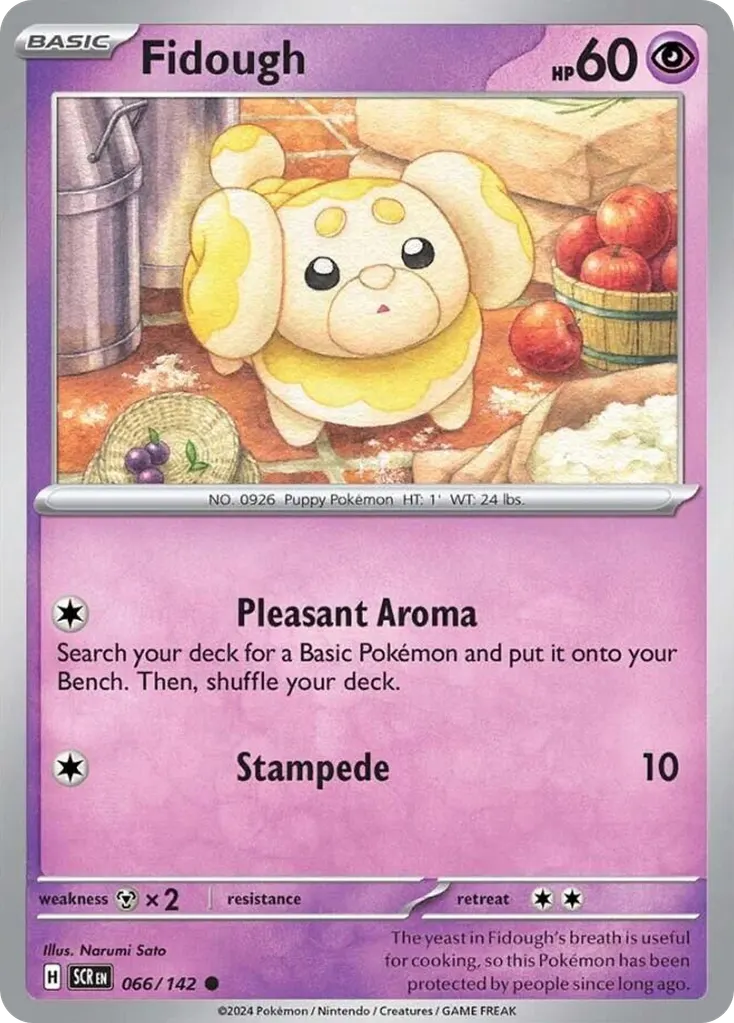 Fidough — Stellar Crown 66 Pokémon card
