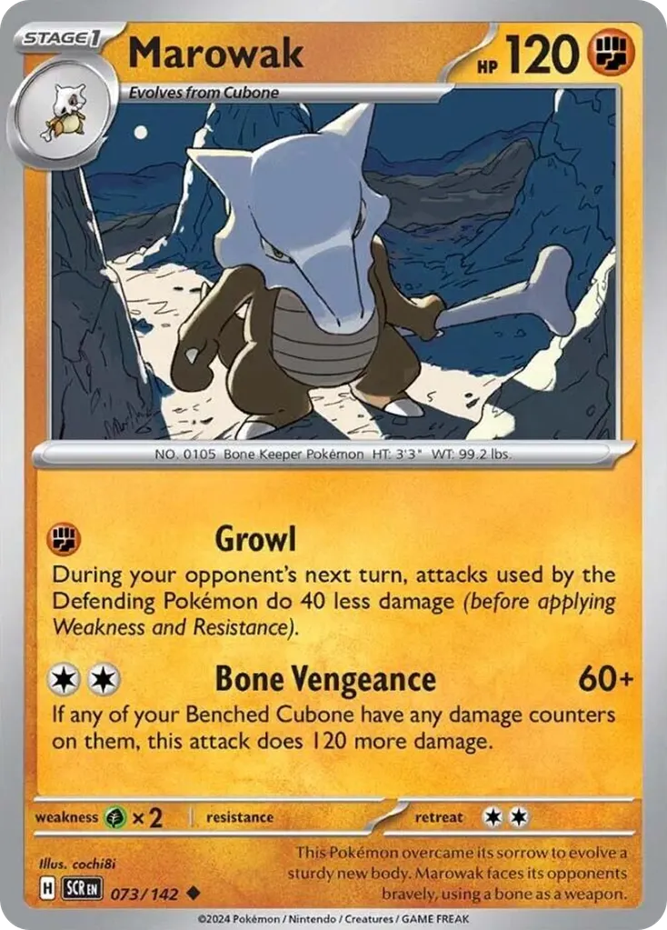 Marowak — Stellar Crown 73 Pokémon card