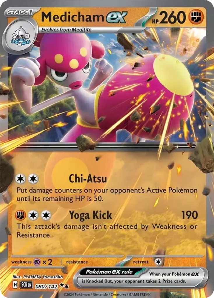 Medicham ex — Stellar Crown 80 Pokémon card