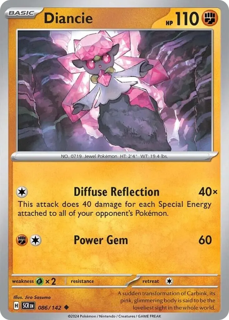 Diancie — Stellar Crown 86 Pokémon card
