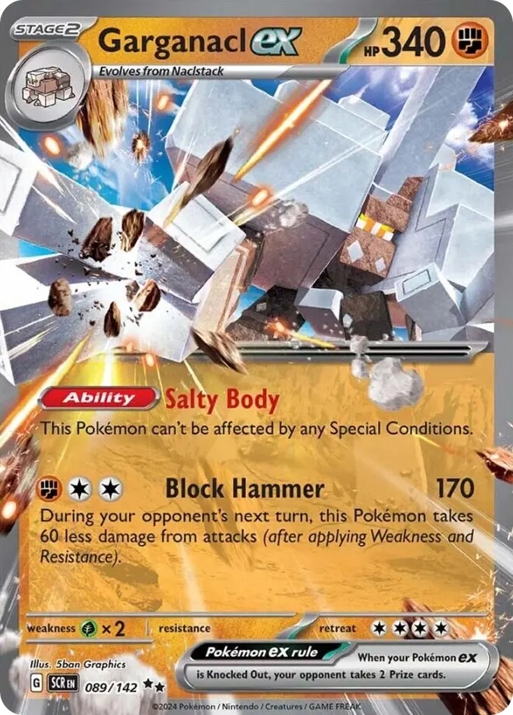 Garganacl ex — Stellar Crown 89 Pokémon card