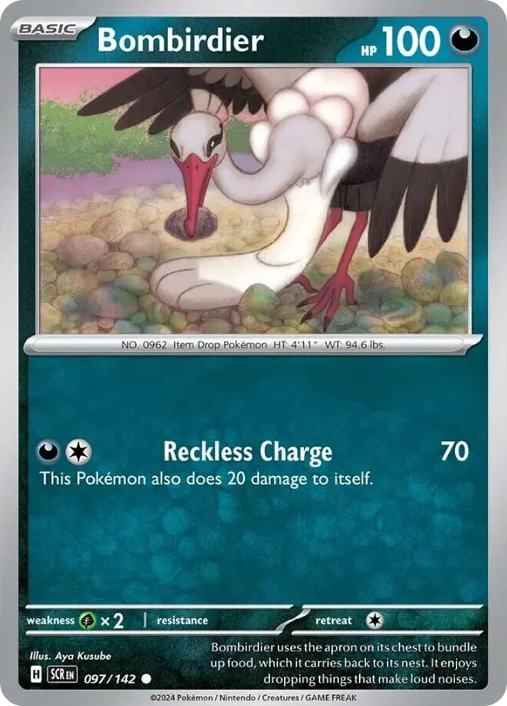 Bombirdier — Stellar Crown 97 Pokémon card