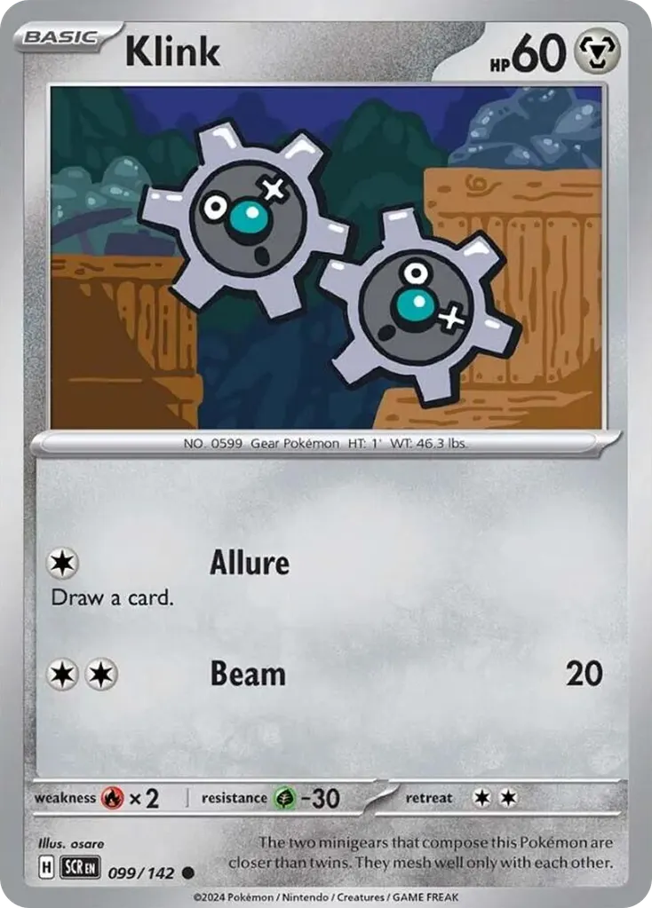 Klink — Stellar Crown 99 Pokémon card