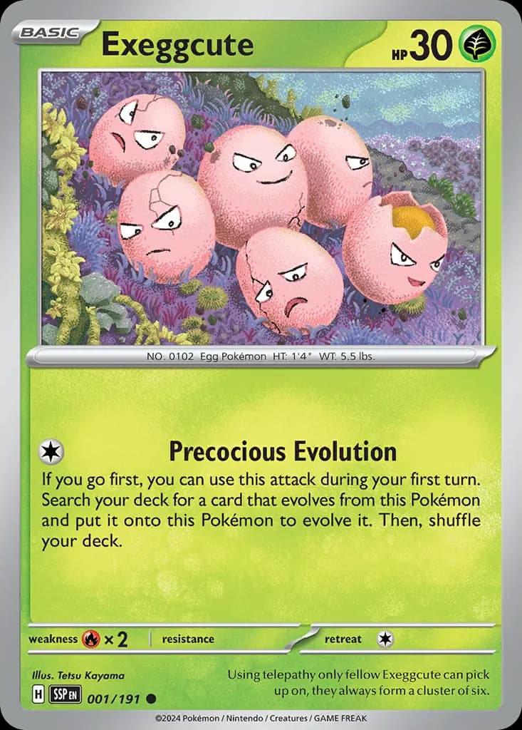 Exeggcute — Surging Sparks 1 Pokémon card