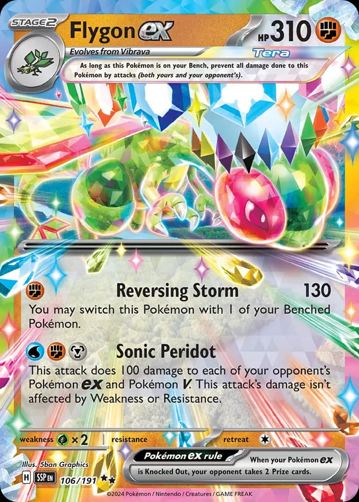 Flygon ex — Surging Sparks 106 Pokémon card