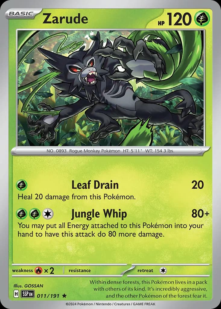 Zarude — Surging Sparks 11 Pokémon card