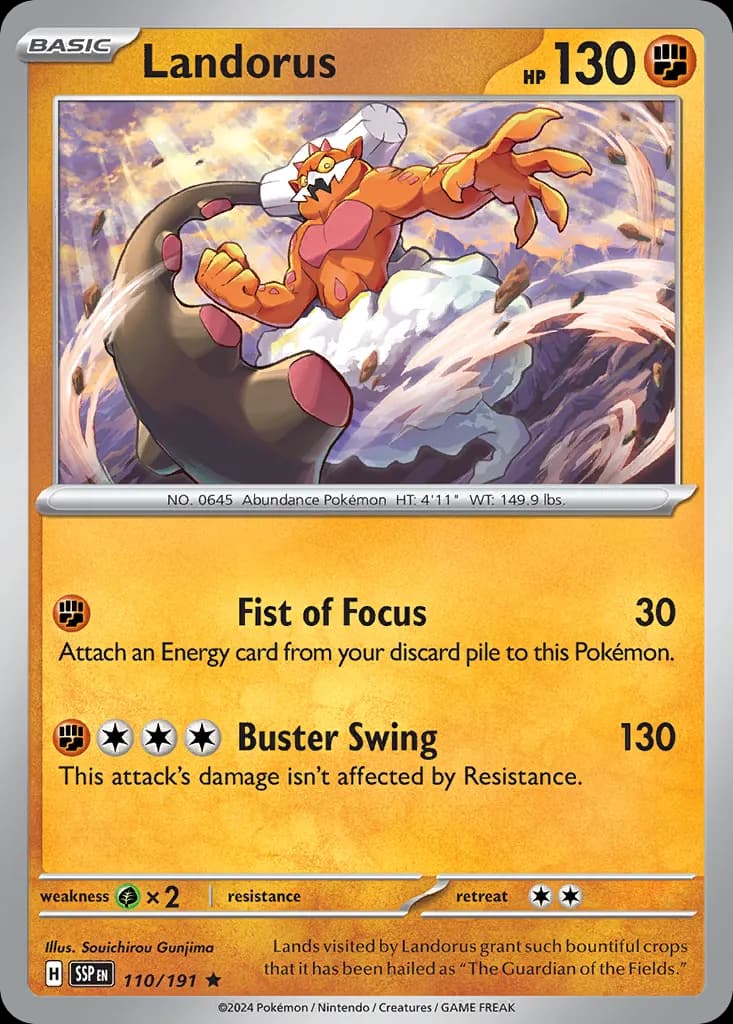 Landorus — Surging Sparks 110 Pokémon card