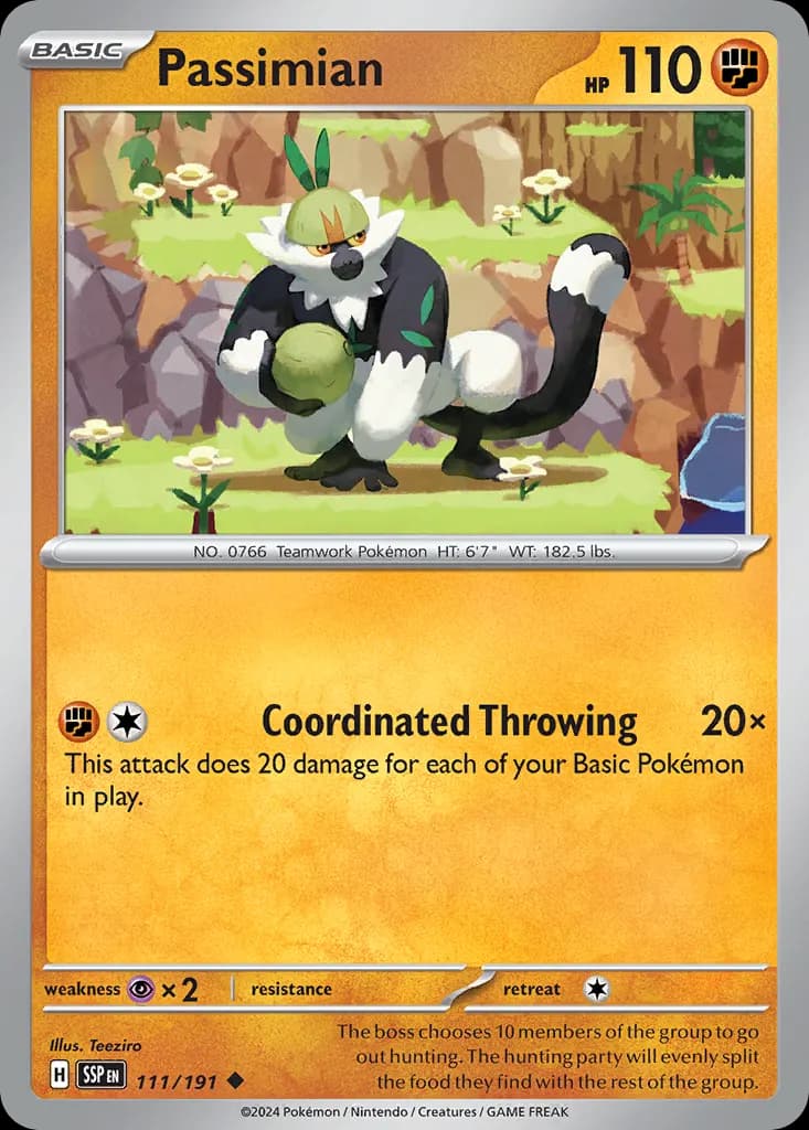 Passimian — Surging Sparks 111 Pokémon card