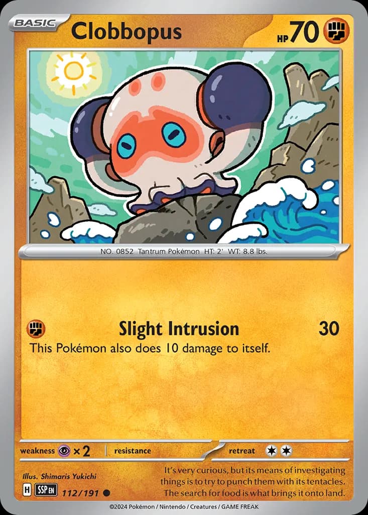Clobbopus — Surging Sparks 112 Pokémon card
