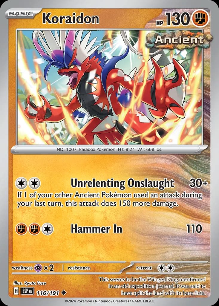 Koraidon — Surging Sparks 116 Pokémon card