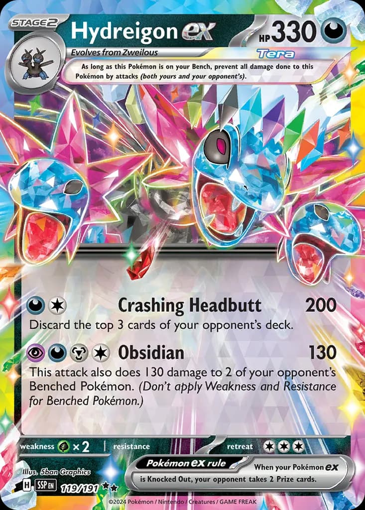 Hydreigon ex — Surging Sparks 119 Pokémon card