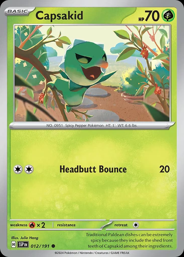 Capsakid — Surging Sparks 12 Pokémon card