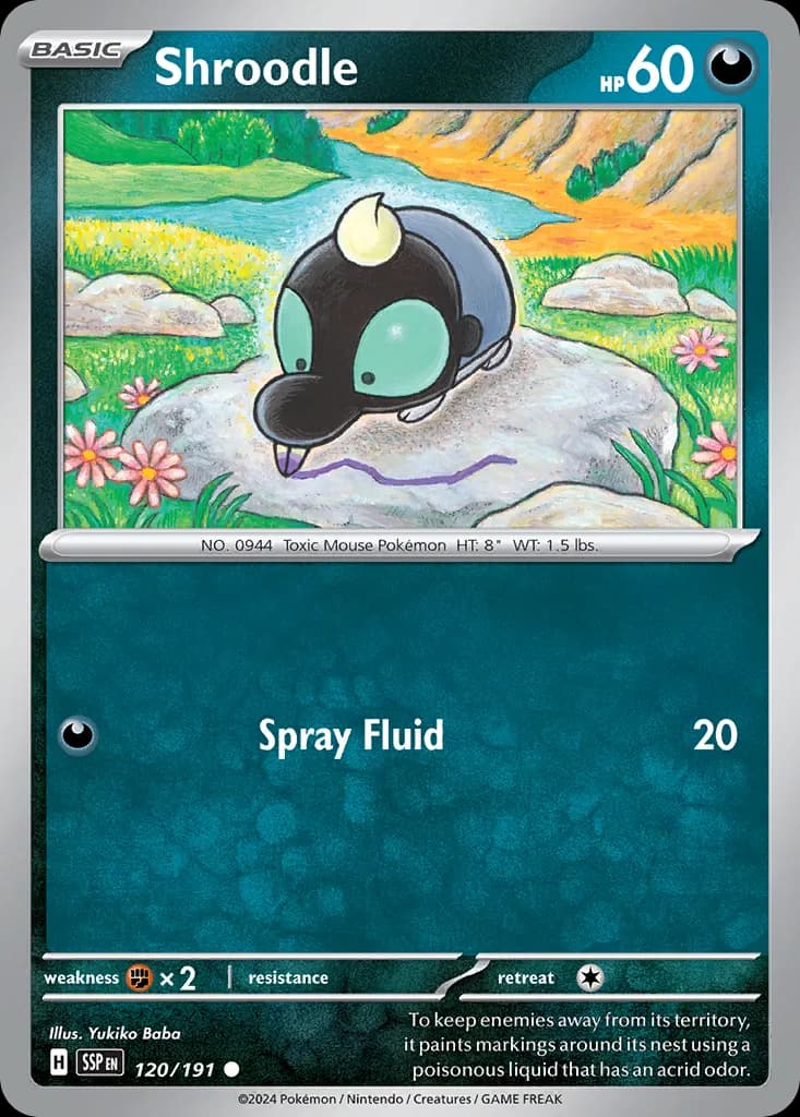 Shroodle — Surging Sparks 120 Pokémon card