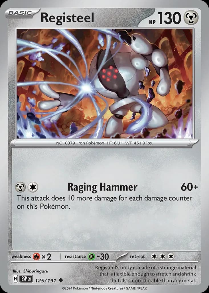 Registeel — Surging Sparks 125 Pokémon card