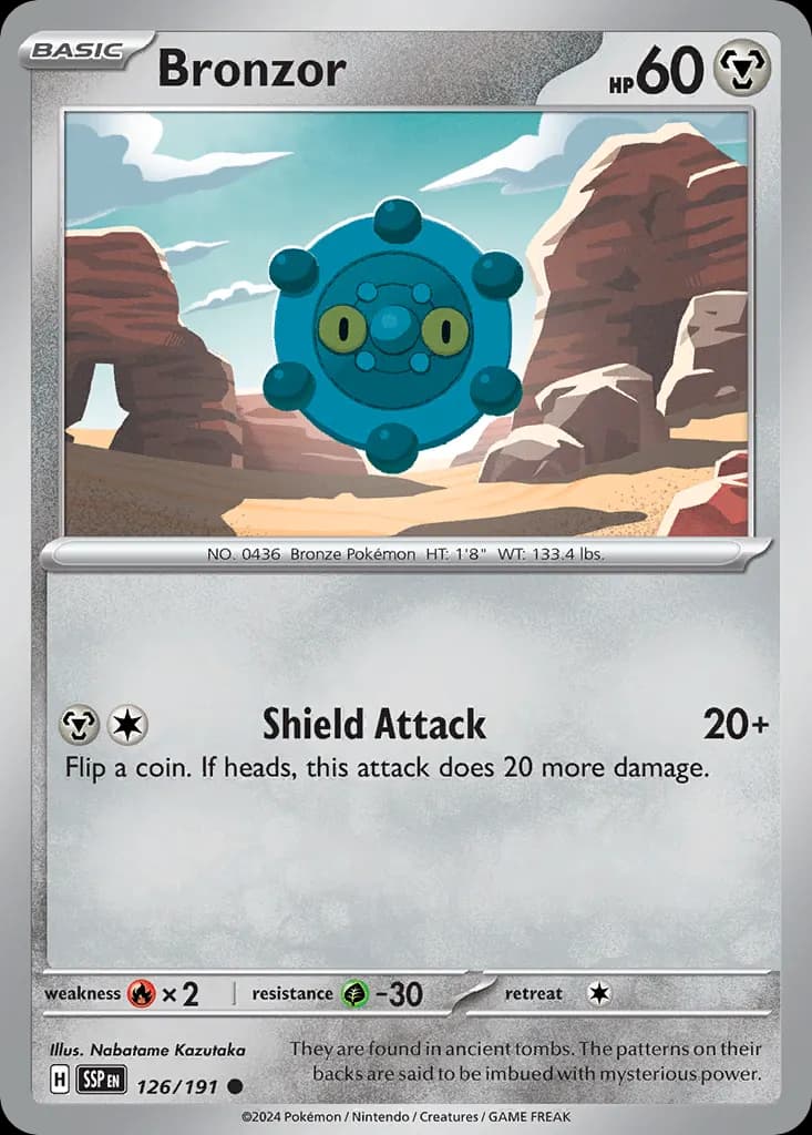 Bronzor — Surging Sparks 126 Pokémon card