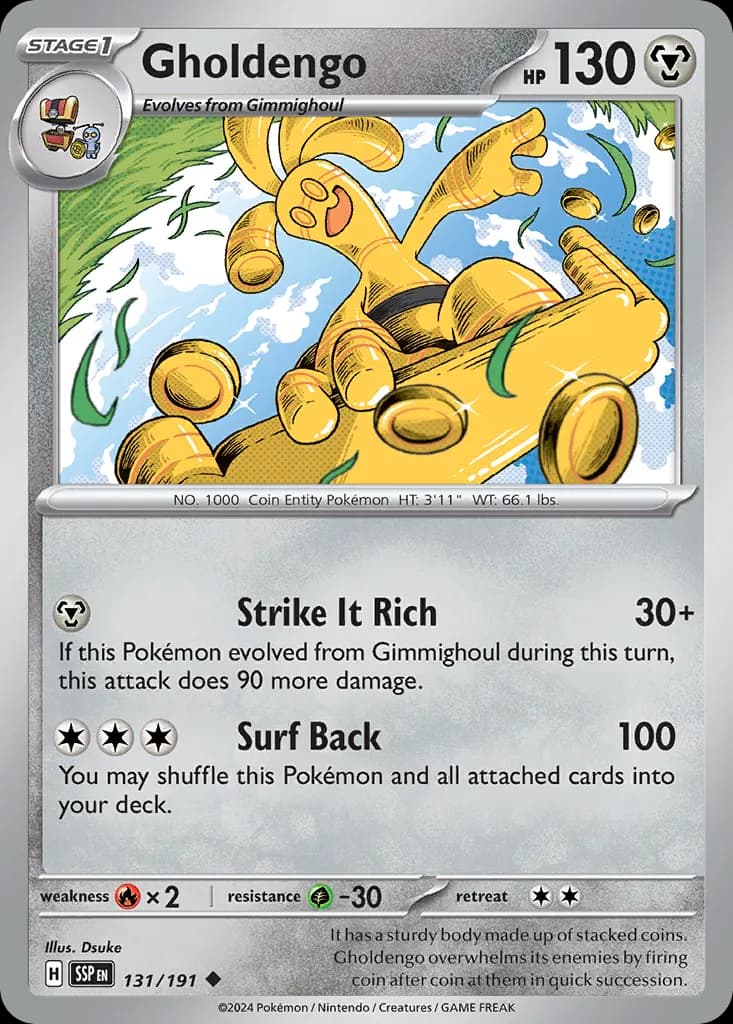 Gholdengo — Surging Sparks 131 Pokémon card