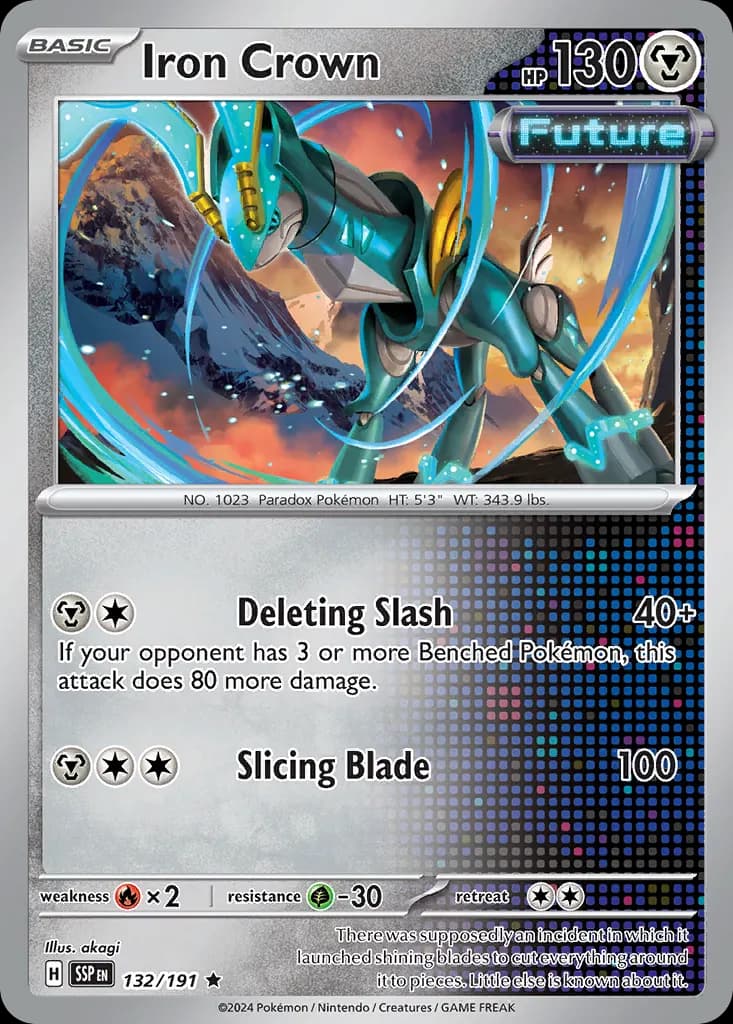 Iron Crown — Surging Sparks 132 Pokémon card