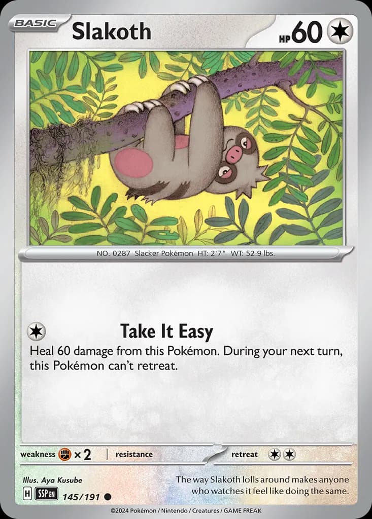 Slakoth — Surging Sparks 145 Pokémon card