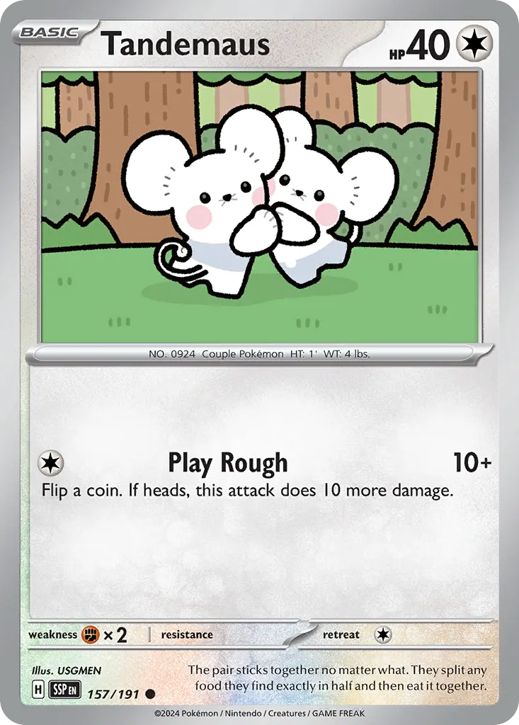 Tandemaus — Surging Sparks 157 Pokémon card