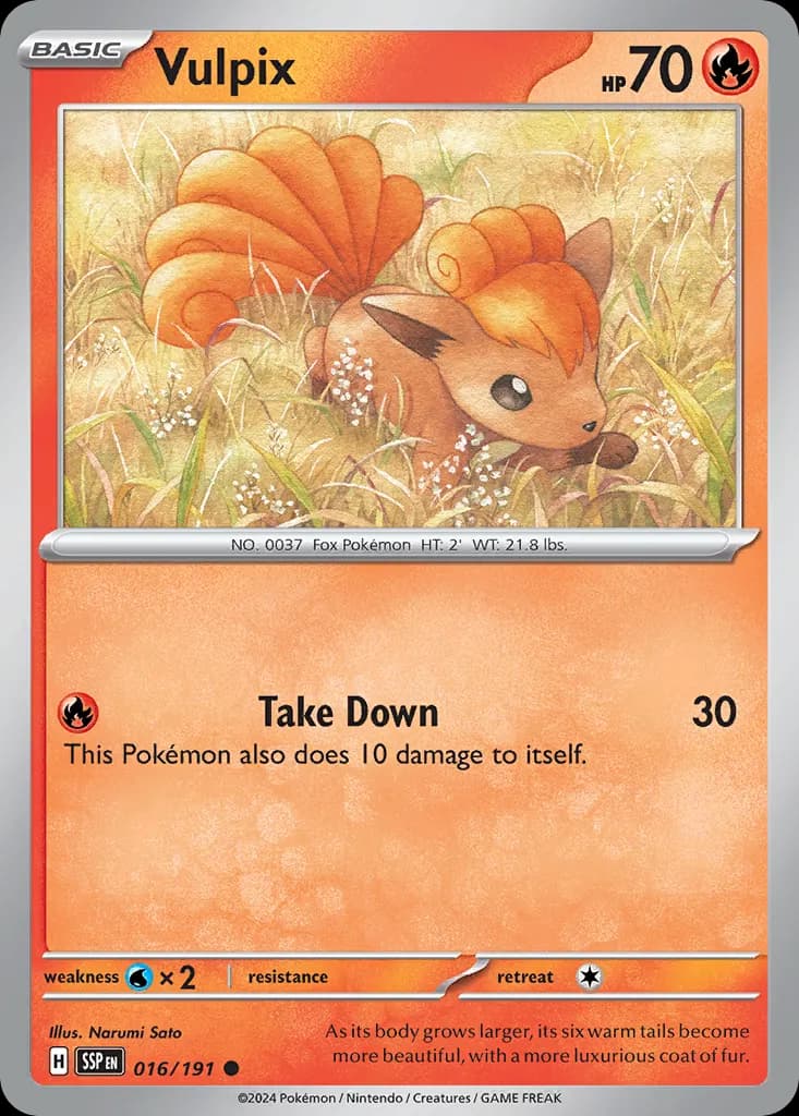 Vulpix — Surging Sparks 16 Pokémon card