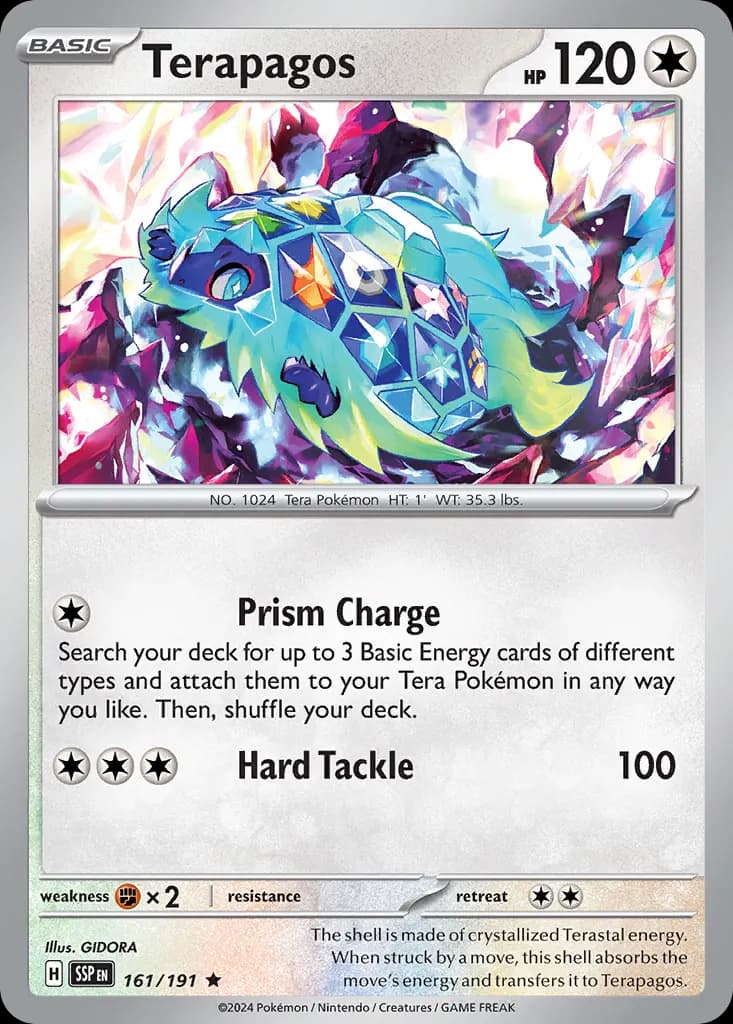 Terapagos — Surging Sparks 161 Pokémon card