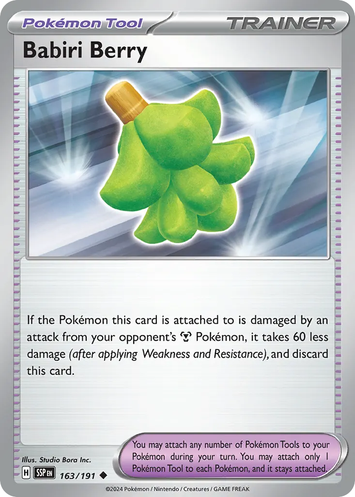 Babiri Berry — Surging Sparks 163 Pokémon card