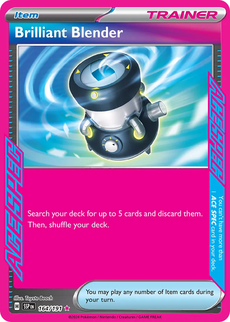Brilliant Blender — Surging Sparks 164 Pokémon card