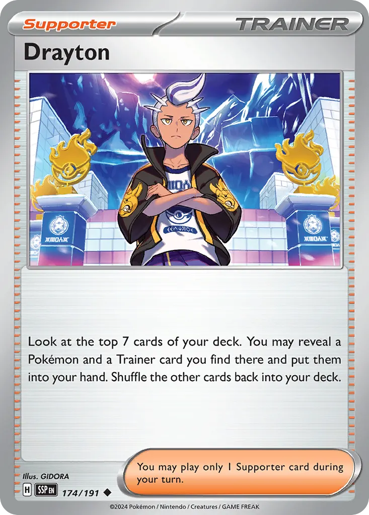 Drayton — Surging Sparks 174 Pokémon card