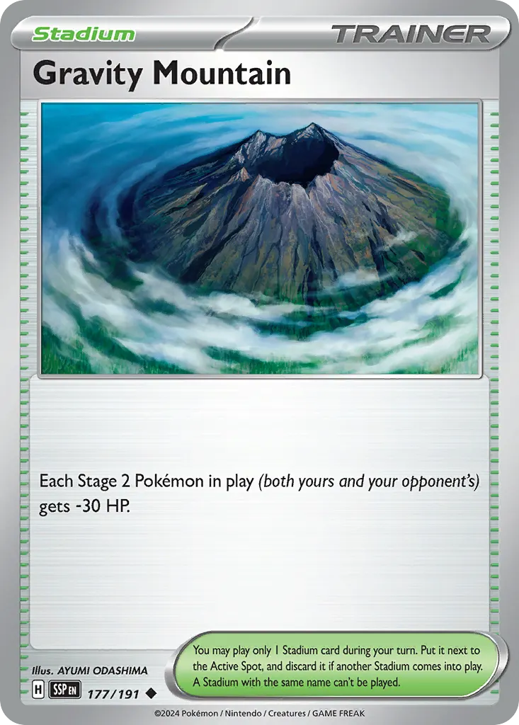 Gravity Mountain — Surging Sparks 177 Pokémon card