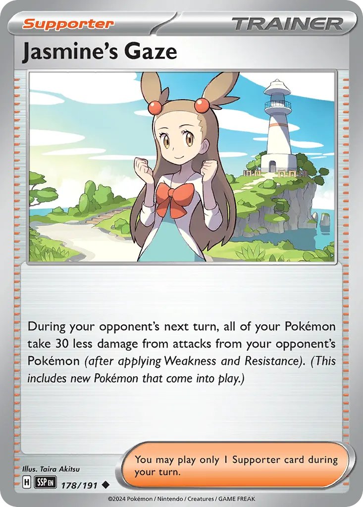 Jasmine's Gaze — Surging Sparks 178 Pokémon card