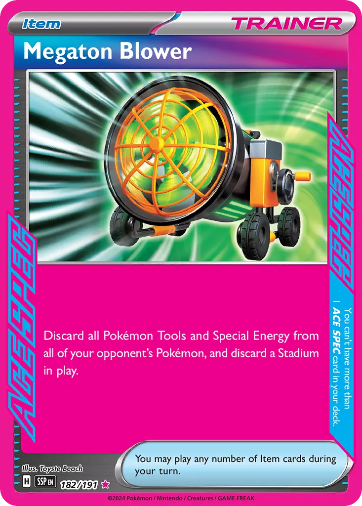 Megaton Blower — Surging Sparks 182 Pokémon card