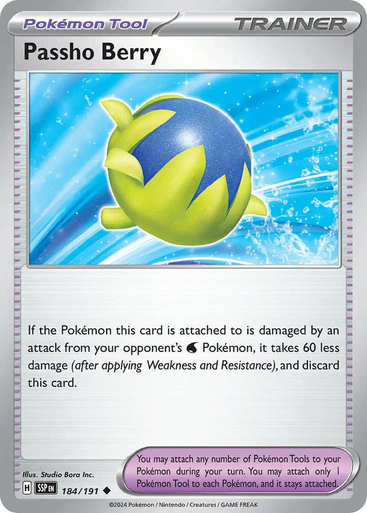 Passho Berry — Surging Sparks 184 Pokémon card