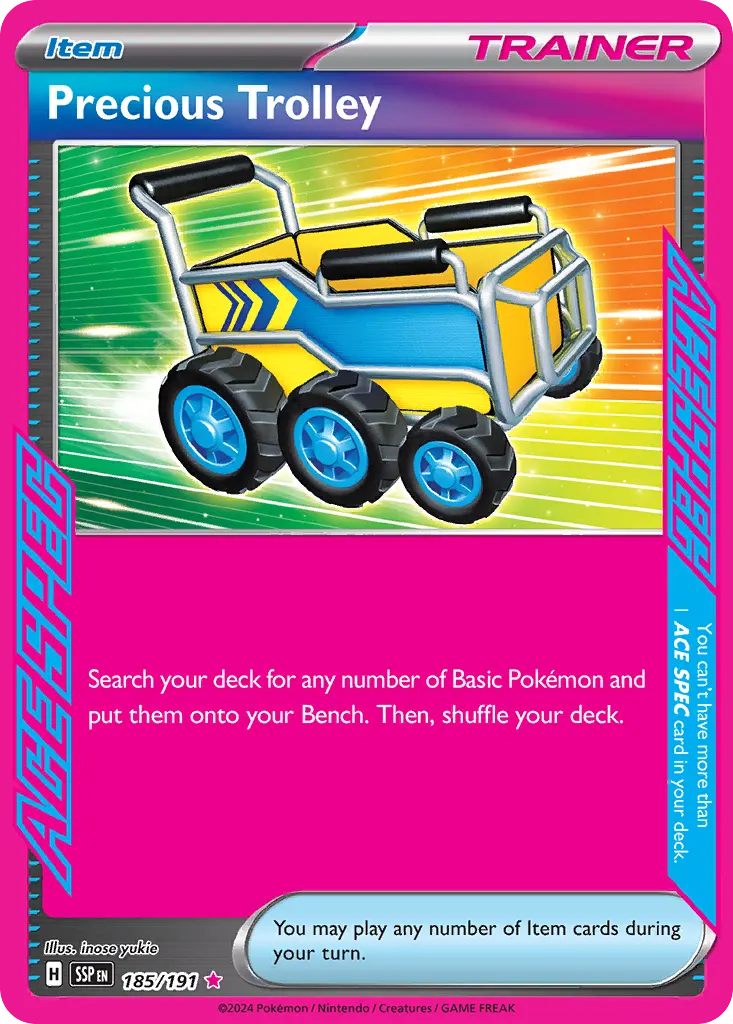 Precious Trolley — Surging Sparks 185 Pokémon card