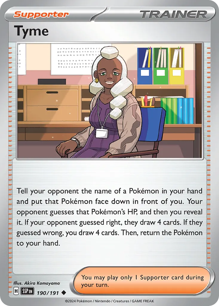 Tyme — Surging Sparks 190 Pokémon card