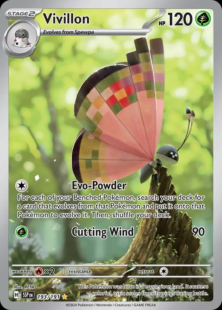 Vivillon — Surging Sparks 193 Pokémon card