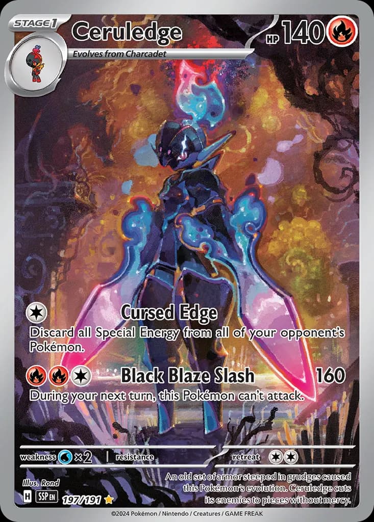 Ceruledge — Surging Sparks 197 Pokémon card