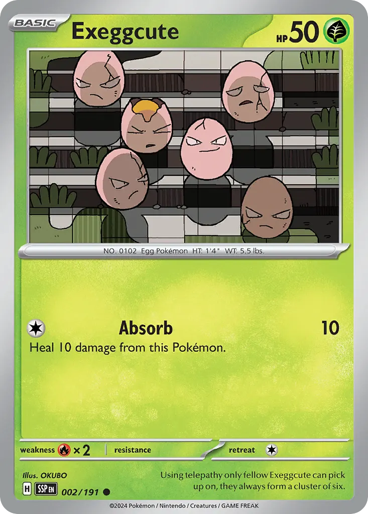 Exeggcute — Surging Sparks 2 Pokémon card
