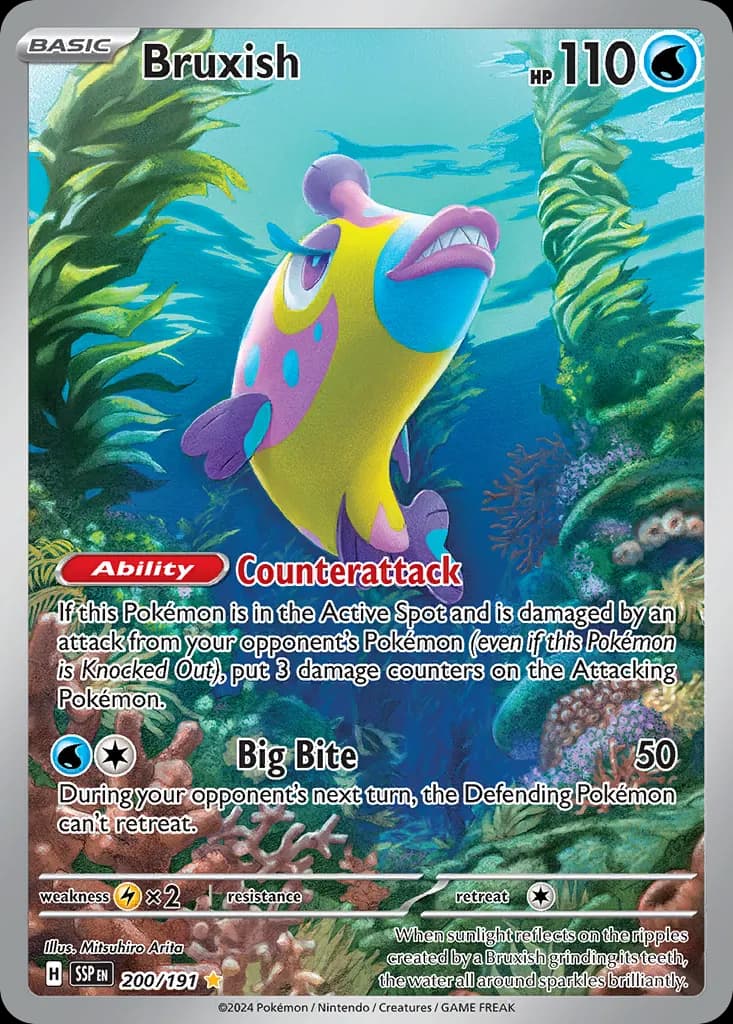 Bruxish — Surging Sparks 200 Pokémon card