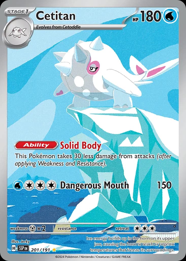 Cetitan — Surging Sparks 201 Pokémon card