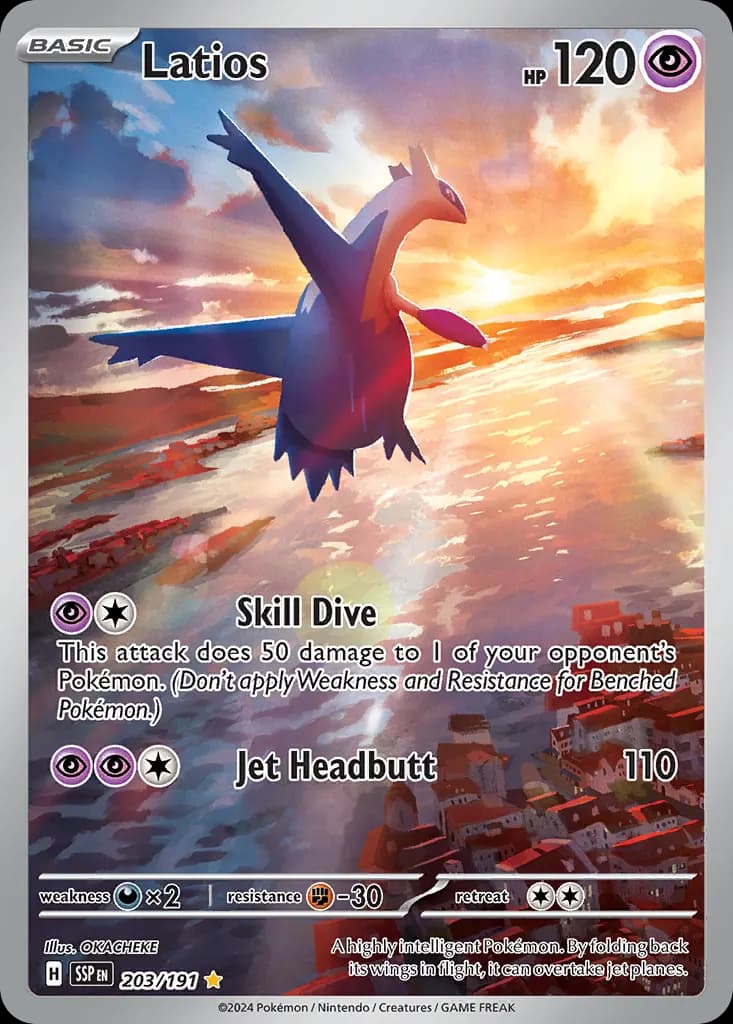 Latios — Surging Sparks 203 Pokémon card